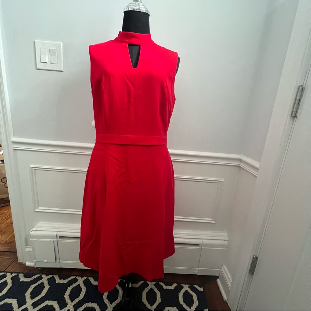 Elegant Red Sleeveless Dress